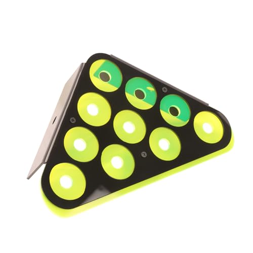 1 Set Coral Frag Rack with Suction Cups, Black Acrylic Coral Frag Holder with Fluorescent Green Base, 10-Hole Coral Propagation Shelf for Reef Tank, Aquarium Frag Plug Stand for Saltwater Reef Tanks