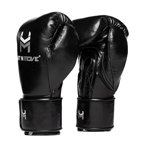 HIT N MOVE Süvari Horsehair Boxing Gloves Hook and Loop, Lace-Up Boxing Gloves Men, Boxing Equipment, MMA Gloves Men, UFC Gloves Horsehair and 100% Cow Leather - size: 14 Oz, style: Hook and Loop BLACK