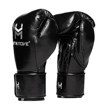 HIT N MOVE Süvari Horsehair Boxing Gloves Hook and Loop, Lace-Up Boxing Gloves Men, Boxing Equipment, MMA Gloves Men, UFC Gloves Horsehair and 100% Cow Leather - size: 14 Oz, style: Hook and Loop BLACK