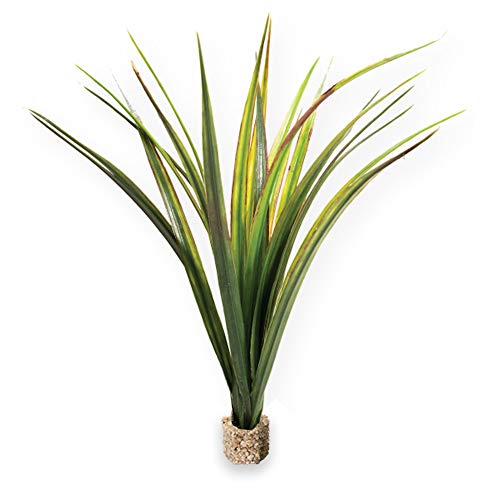 Vita Aquascape Collection Artificial Aquarium Decor – Ultra Realistic Plants and Lifelike Foliage for Aquariums and Terrariums (1, Dark Green Fountain Grass) - color: Dark Green Fountain Grass