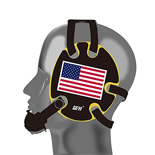 Wrestling Headgear with USA and Flag Wraps (Yellow, Youth) - color: Yellow, size: Youth