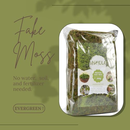 USMOLA Fake Moss, 8 OZ Green Moss for Potted Plants, Artificial Moss for DIY Crafts Home Decor Table Centerpieces Wedding Decoration (Fresh Green 225gr)
