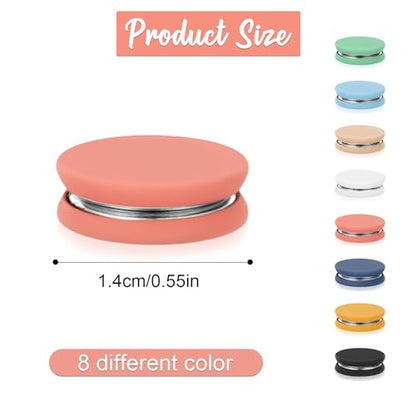 8pcs Hijab Magnetic Pins, Strong Hijab Magnets Multi-Purpose Colorful Magnetic Scarf Clasp Pinless Brooch Hijab Pins Buttons for Women Clothing Dress Scarves (Matte)