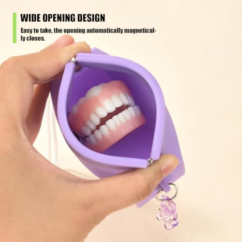 1pc Portable Silicone Retainer Case with Vent Holes, Hygienic Travel Storage Box for Dentures, Aligners and Mouthguards, Yellow - color: Yellow