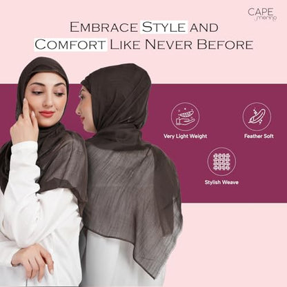 Soft Hijab Scarf 100% Modal | Lightweight | Breathable For Women - color: Orange Pink