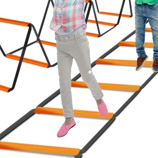 Qianly Agility Ladder, Speed Ladder, Foldable Portable Football Footwork Ladder, Agility Training Equipment for Workout, 8 Grids with Bag