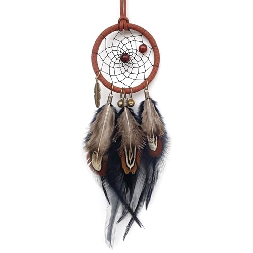 Dream Catcher for Car, Handmade Bohemian Style Rearview Mirror Hanging Decor with Feathers & Beads, Good Luck Charm for Safe Travel, Car Accessories for Women - color: New Arrivals