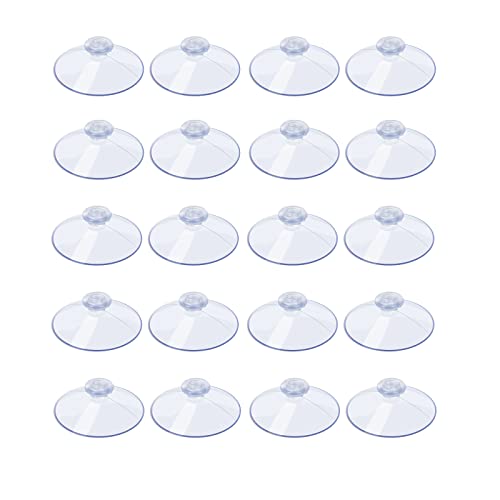 AQUANEAT 20 Packs Suction Cups 1.8 Inch Clear Sucker Pads Without Hook for Glass Home Organization Decoration - size: 1.8 in