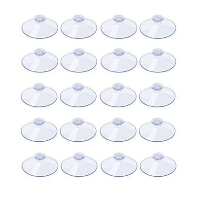 AQUANEAT 20 Packs Suction Cups 1.8 Inch Clear Sucker Pads Without Hook for Glass Home Organization Decoration - size: 1.8 in