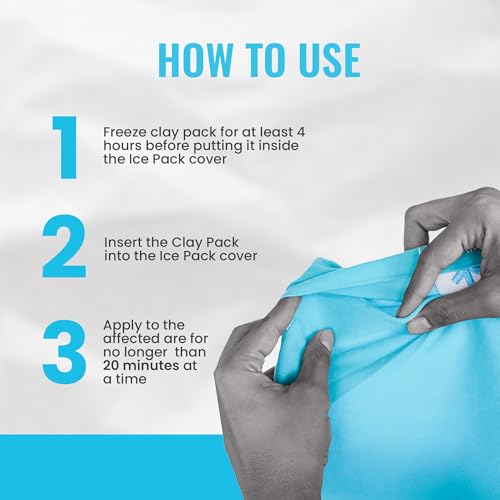 ICEWRAPS Fabric Cover for 12 x 21 Clay Pack, Reusable Ice Pack Cover - Blue | Oversize Clay Pack - Soft Reusable ice pack cover, Durable ice pack holder, Custom-Fit Sleeve, Machine Washable, Lightweight - size: 12"x21", style: Fabric Cover Only