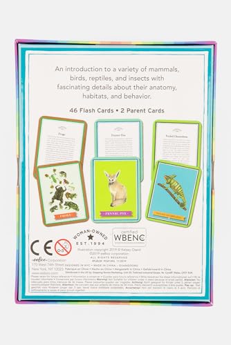 eeBoo: Beautiful World Educational Flashcards, 48 Cards Showcasing Various Animals, Learn About Mammals, Insects, Birds & Reptiles. Perfect for Ages 5 and up - style: Beautiful World Animals