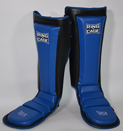 Ultima GelTech MMA Muay Thai Grappling Shin Instep Shin Guards - color: Blue, size: Large