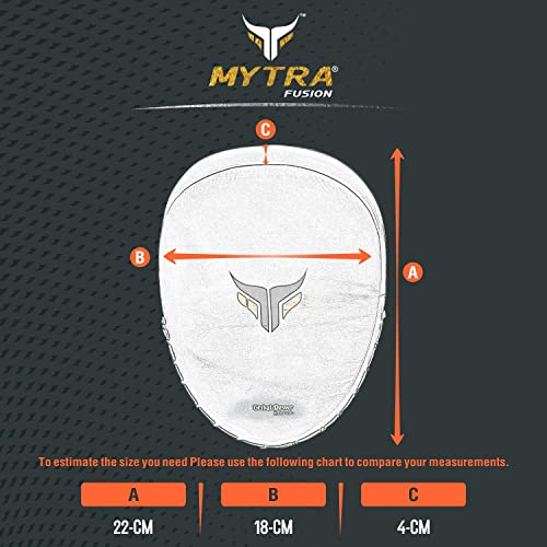 Mytra Fusion Boxing Pads - Focus Mitts MMA Muay Thai Boxing Mitts for Kickboxing Training and Martial Arts - color: White