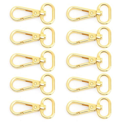 CRAFTMEMORE Snap Hook Swivel Push Gate Lobster Clasps Fashion Clips Purse Making FS10 Pack of 10 (Gold, 3/4 Inch) - color: Gold, size: 3/4 Inch