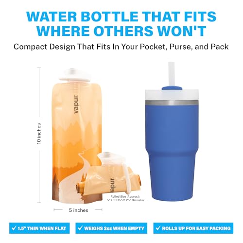 Vapur Collapsible Water Bottle, 23oz (0.7L), Sierra California Gold - color: Sierra California Gold