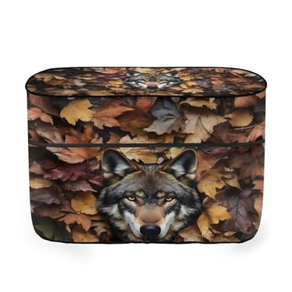 Leaves Wolf Camper Dual 20lb RV Propane Tank Cover Travel Trailer Propane Tank Cover Waterproof Heavy Duty Propane Gas Cylinder Cover Easy to Stall - color: Leaves Wolf Print, size: S(20LB)