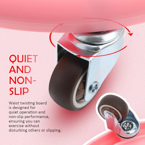 HANABASS Four Wheel Ab Roller with Knee Mat | Multi-Directional Ab Wheel Exercise Roller, Silent Core Workout Equipment for Home Gym Fitness Training