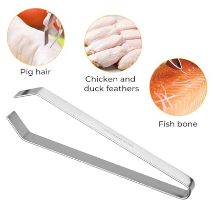 Fish Bone Pliers Tweezers Kit for All Kind of Fish Stainless Steel Deboning Tools 2pcs