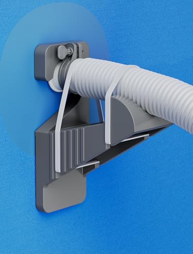 SHAPON 2Pcs Swimming Pool Pipe Holders, Above Ground Pool Accessories Compatible with Intex Pools, Pool Hose Support Bracket – Prevents Pipe Sagging for Pool Accessories | UV-resistant plastic, fits 0.95-1.75 in outlets, hook-on design, includes 5 zip tie
