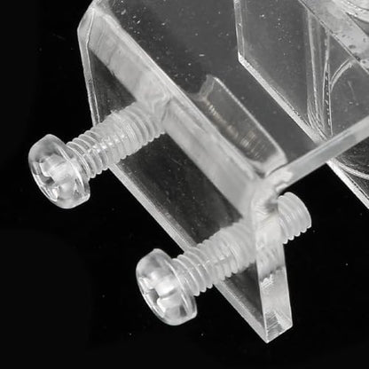 Pssopp Aquarium Water Pipe Clamp, Acrylic Aquarium Pipe Clip Clamp Holder Transparent Fish Hose Fix Clip for Aquarium in Out Pipe Single Hole 25mm/0.98in Inner Diameter