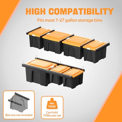 Ultrawall Overhead Garage Storage Rack, Heavy Duty Ceiling Storage Rack, 26 Inch Adjustable Ceiling Bin Storage System, 5 Sets for 4 Bins - style: For 4 Bins