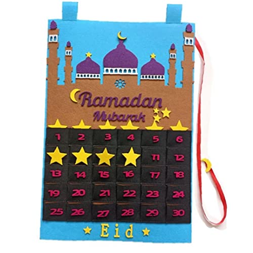 Eid Mubarak Countdown Calendar Ramadan Decorations Ramadan Advent Calendar with 30 Countdown Star