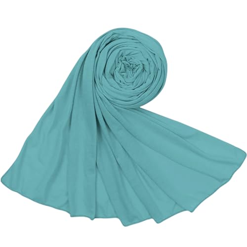 Hijab Scarf for Women Soft Cotton Muslim Jersey Hijab Head Wrap Scarves Fashion Long Scarf Shawls - color: Green