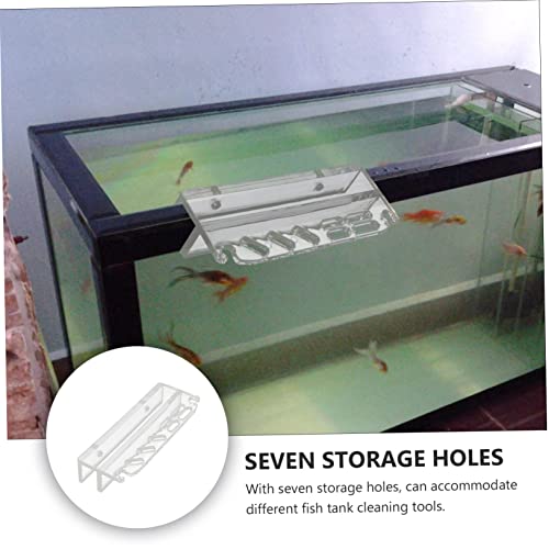 Abaodam Acrylic Water Grass Tool Organizer for Aquariums Multi-functional Tool Holder Storage Rack for Fish Tank Maintenance Sturdy and Easy-to-Use Cleaning Accessory