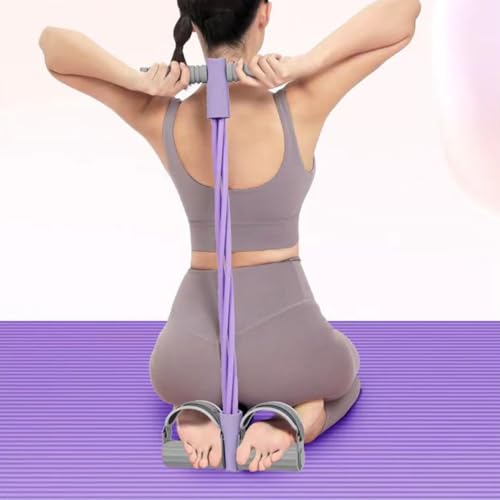 6 Tube Pedal Tension Rope 21 Fitness Resistance Bands, Yoga Handle Bands Exerciser Multifunctional Pull Rope Fitness Equipment for Arm, Abdominal, Waist, Leg Stretching, Body Shaping Training