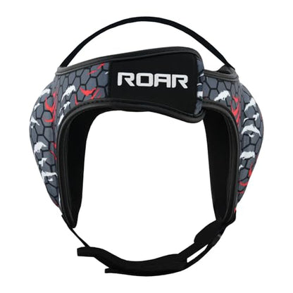 ROAR-INT Wrestling Headgear Men BJJ Ear Guard Protection MMA Grappling Cauliflower Helmet - color: Red (Pack-1)
