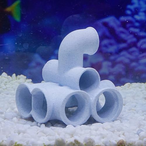 Marble Texture Fishtank Landscape Accessory Natural Habitat Tube Shelter Place for Pet Fish Hideouts Breeding Shrimp Shelter Cave House