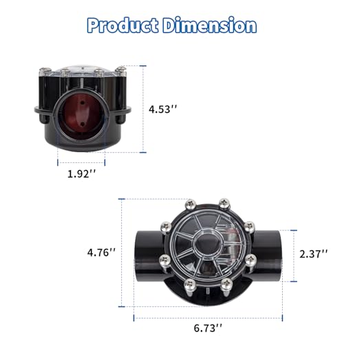 7305 Check Valve Compatible with Ground Pool, Tub & Spa System 180-Dgree Straight Through Flow Fit for Spas Replacement for Jand y Check Valve 2 inch to 2 1/2 Inch