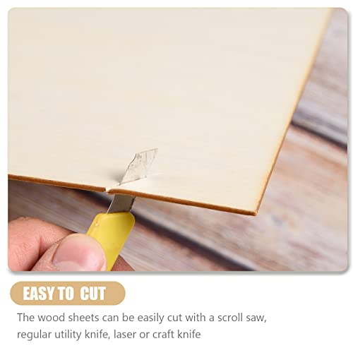 12 Pack 22 x 12 x 1/16 Inch-2 mm Thick Basswood Sheets for Crafts Unfinished Plywood Sheet Rectangular Craft Wood Sheet Boards for DIY Projects, Architecture Models, Engraving, Wood Burning, Staining - size: 22 x 12 inch