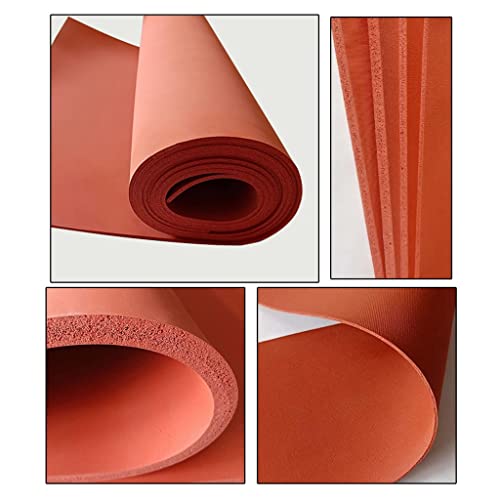 1pcs Red Silicone Foam Board, Super Soft Sponge Foam Board High Temperature Resistant Pad, Pressing Mat Laminating Machine Silicone Pad(140 x 170 x 6mm) - size: 140 x 170 x 6mm