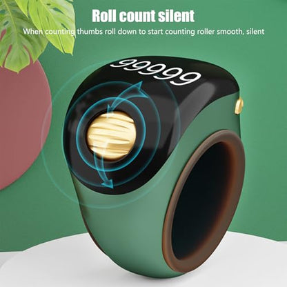 Interchangeable Tasbih Zikr Rings 3 Size Digital Prayer Counter Electronic Counting for Digital Counter - color: Green