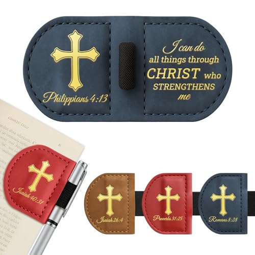Personalized Magnetic Bookmarks,Bible Bookmark(Blue,Philippians 4:13) - color: Blue, size: Philippians 4:13
