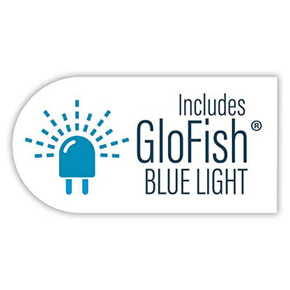 GloFish Crescent Aquarium Kit 5 Gallons, Includes Hidden Blue LED Light And Internal Filter - size: 5-gallon crescent kit