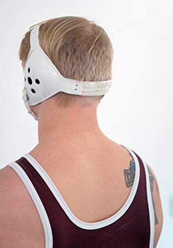 Matman Wrestling Headgear Adult Ear Guard Halo BJJ Grappling Head Guard - color: White