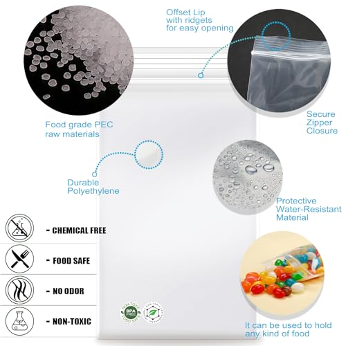 3''x 5'', (Pack of 100) 2 mil Thick Clear Plastic Reclosable Zip Poly Bags with Resealable Lock Seal Zipper for Photo, Jewelry, Bakery, Treats, Travel, Storage, Packaging & Shipping - size: 3" x 5"