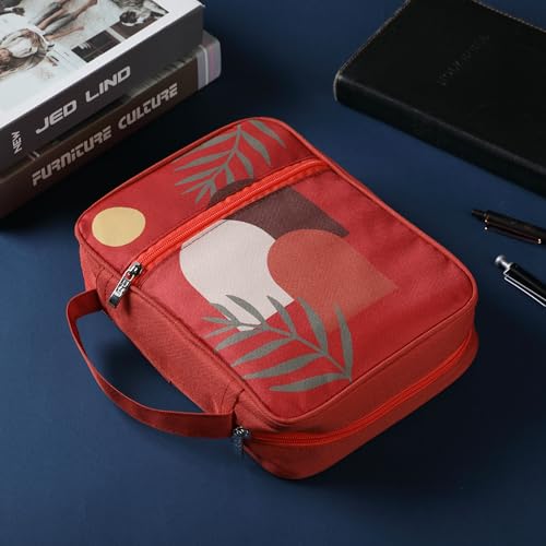Mr. Pen- Bible Cover Case | Carrying Book Case with Durable Handle and Zippered Pocket, Bible Protective Church Bag for Men & Women, Christian Gifts - color: Fire Red