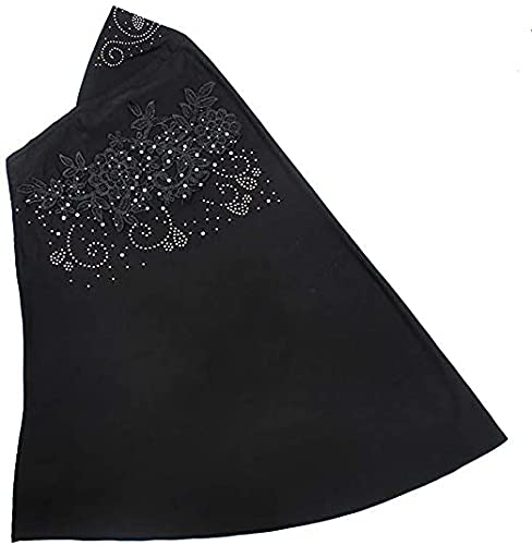 Women Floral Muslim Chiffon Hijab Instant Head Wrap Long Head Wrap Scarves Full Cover One Piece Head Scarf Lace Flower Hijab