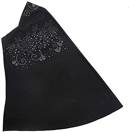 Women Floral Muslim Chiffon Hijab Instant Head Wrap Long Head Wrap Scarves Full Cover One Piece Head Scarf Lace Flower Hijab