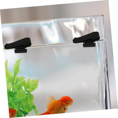 Abaodam 6pcs Aquarium Tools Water Pipe Holding Clamps Hose Tube Clip for Fish Tank Filtration Dosing Pump - color: Black