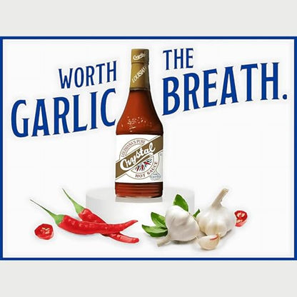 Crystal Hot Sauce Gift Box - Authentic New Orleans Louisiana Sauce Set for Gifts Parties Kitchen Essentials - Creole Apron, 12oz Original and Garlic Hot Sauce, 6oz Extra Hot Sauce, Gluten-Free No MSG