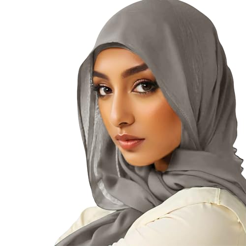 Viscose Hijab Scarf for Women Muslim Cotton Jersey Hijab Fashion Long Scarf Shawls - color: Cloud
