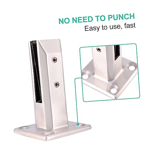 VILLCASE Easy to Use Glass Clamp Stainless Steel Glass Bracket Practical Fixing Tool for Lid and Screw