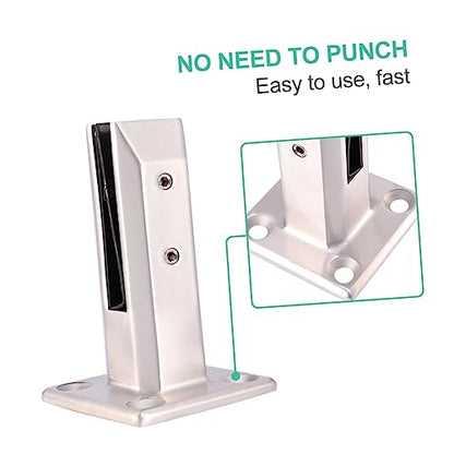 VILLCASE Easy to Use Glass Clamp Stainless Steel Glass Bracket Practical Fixing Tool for Lid and Screw