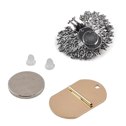 Harm Frees Clothing Magnet Buckle Hijab Shawl Pin Brooch Converter Badge Fastener Tool Fashion Accessories Thin Fabric Magnet - color: Gold