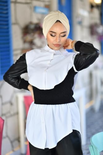 para life Band Turbans for Women, Breathable Instant Turban|Standard Size Stretchable Cotton Sandy|Pre-tied Hijab Cap - color: Beige
