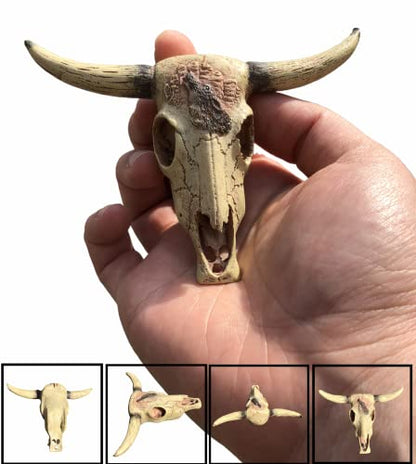 AWXZOM Desert Reptile Decor Skull Fish Tank Decorations Bearded Dragon Accessories Desert Reptile Decor Bearded Dragon Decor, Snake Tank Decor (Cattle+ Dinosaur)